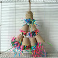 38cm hanging paper cup palm weaving parrot chewing toy for large birds
