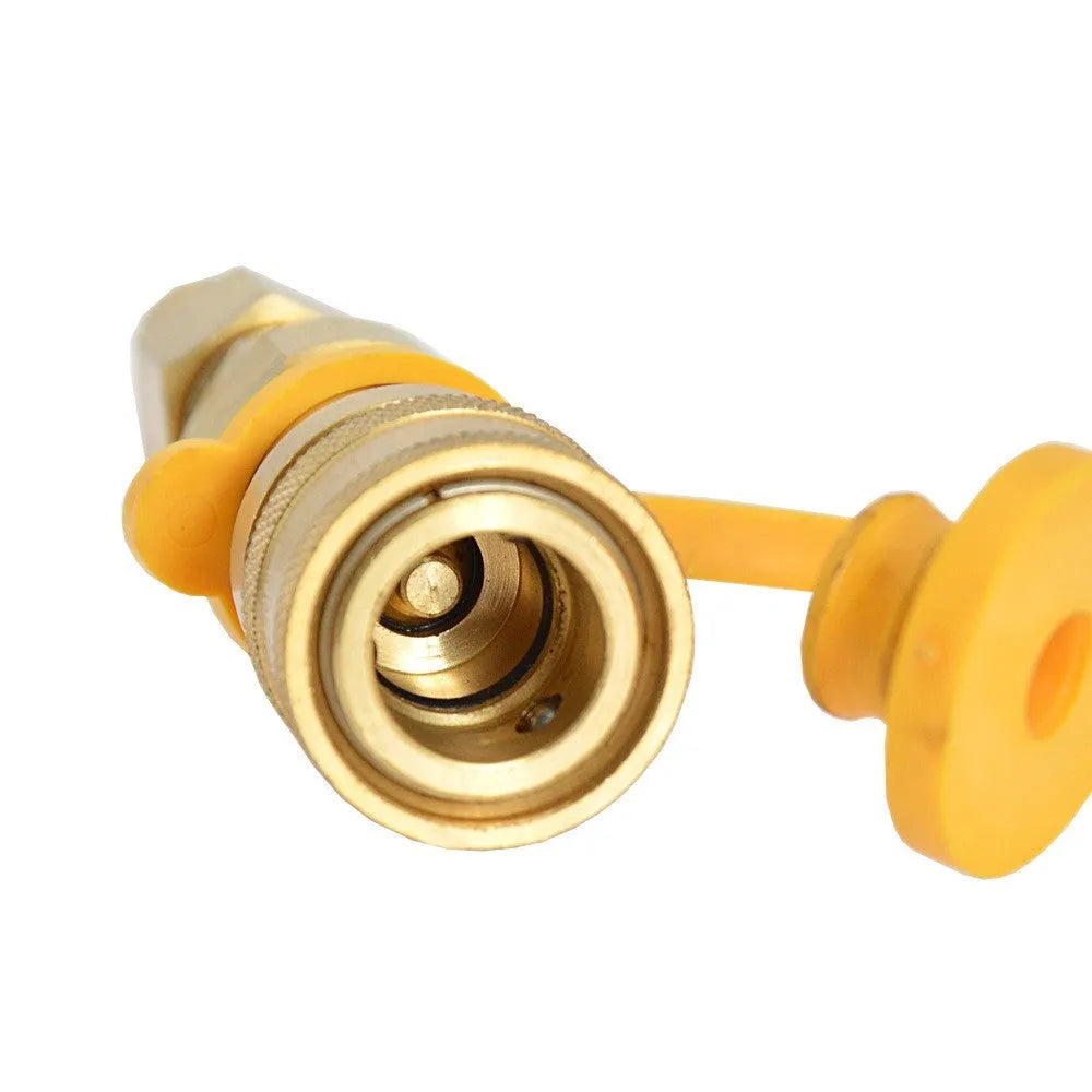 Gold brass gas propane conversion charging connector for 3/8 tanks