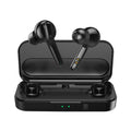 Black and white TWS Bluetooth wireless earbuds with IPX5 waterproof rating