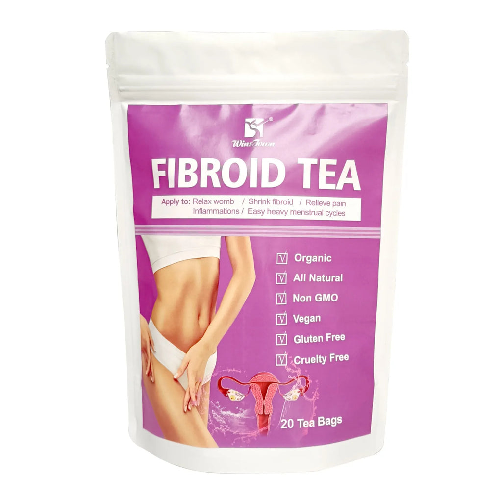 Winstown Fibroid Tea bag package showing herbal tea with cold extract method