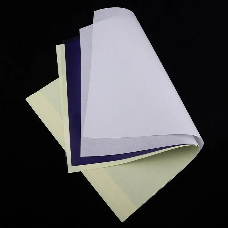 A4 tattoo transfer paper with hand drawing lines and transfer gel for stencil creation