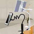 Black flexible mount holder for phones and tablets with suction base and adjustable arm
