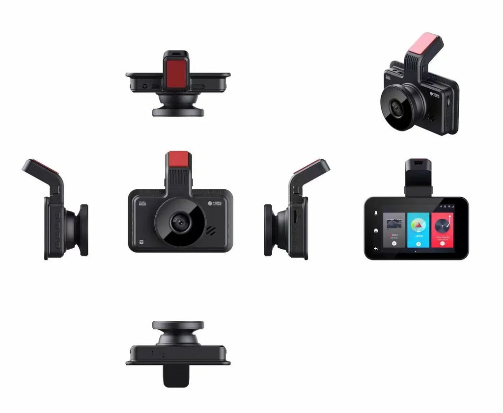 3-inch HD car DVR dashboard camera with double lens system for front and rear recording