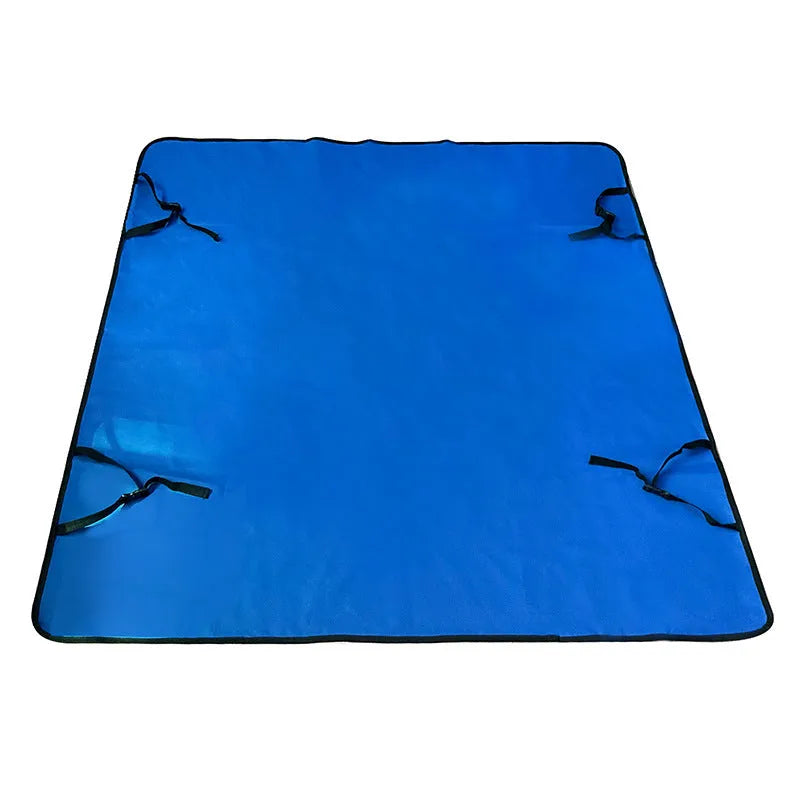 Car rear seat pet mat with water resistant isolation padding in dog bone print design