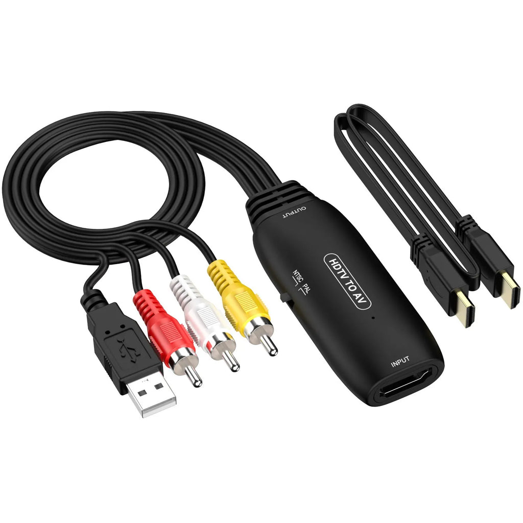 HDMI to AV converter adapter cable with 110cm length for video transfer