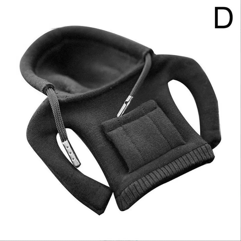 Cloth gear shift knob hoodie cover measuring 13cm by 8cm for car interior protection.