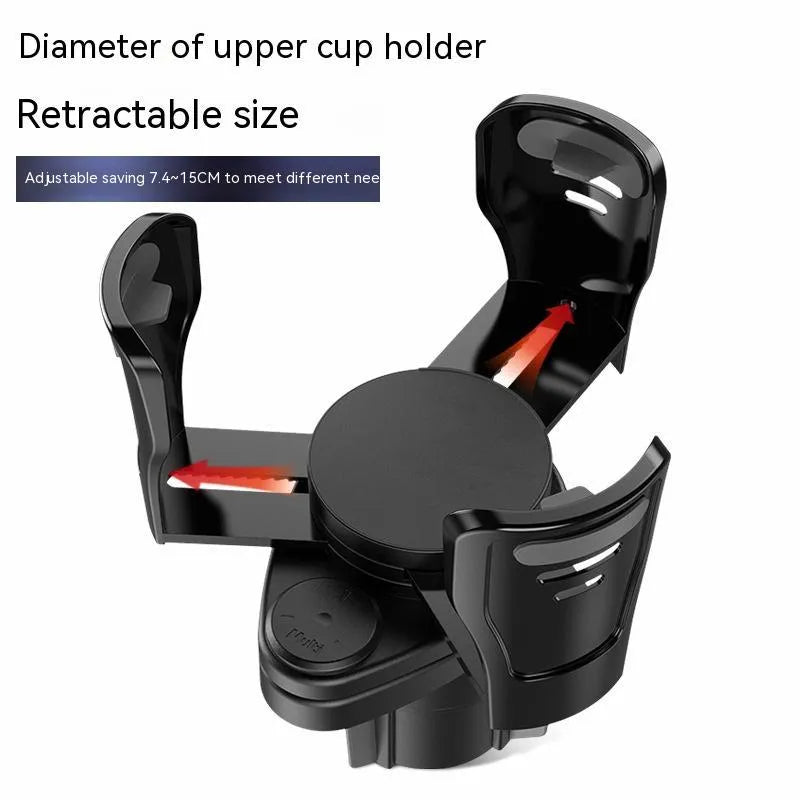 Second generation upgrade car cup holder modification accessory in ABS plastic with carbon fibre or matte colour options