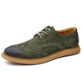 Men's business formal leather shoes in black with retro lace-up design and leather stitching details