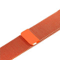 Stainless steel watch strap with quick-release spring bars and adjustable clasp in silver finish