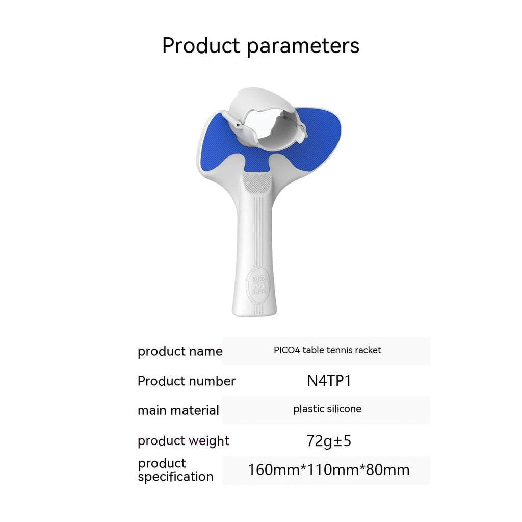 Red and blue silicone hand grip accessory for Pico 4 VR controller.