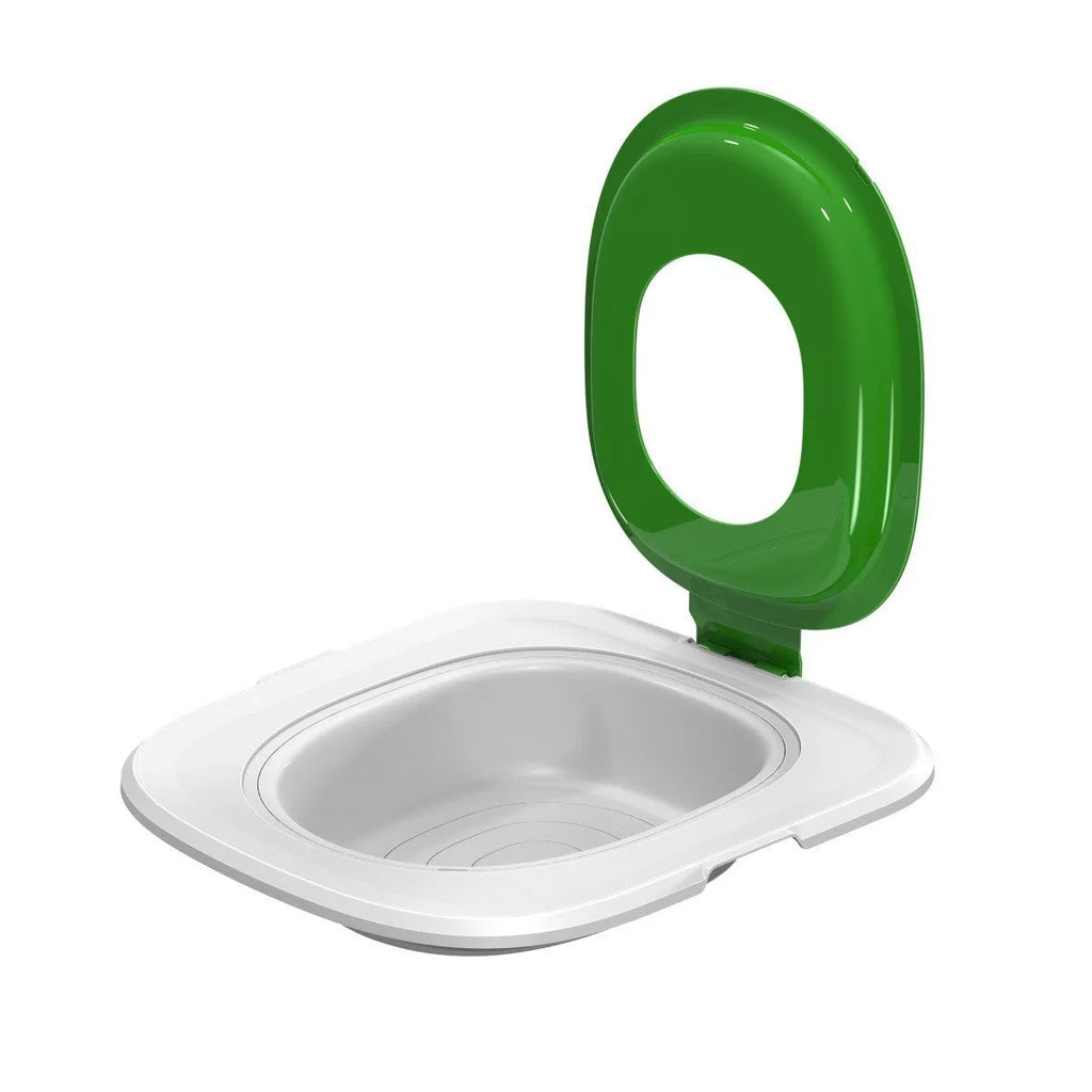 Fifth generation grey cat toilet trainer with new shape design and litter mat.