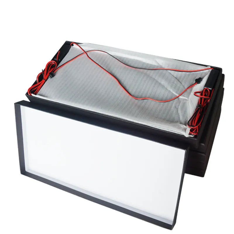 LED truck luminous license plate light set with two plastic housing units showing thin flat design