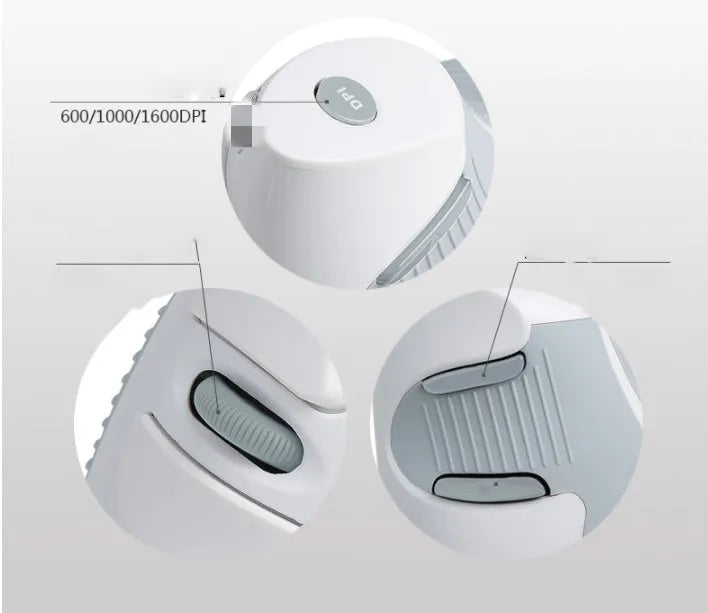 M618 wireless vertical ergonomic computer mouse in black or white with USB receiver