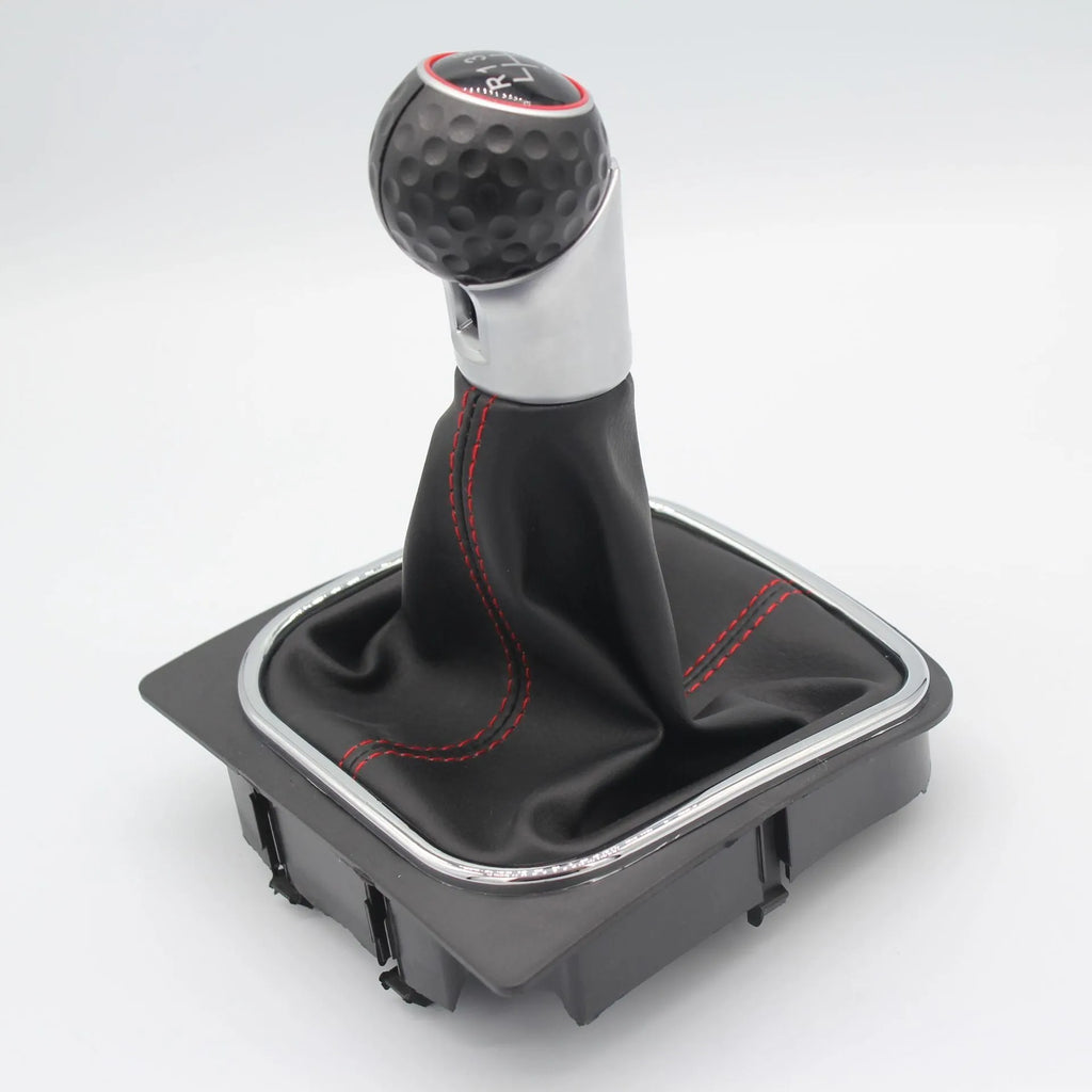 Leather gear shift knob handball for Volkswagen Golf 5 6 7 models with 12mm fitting.