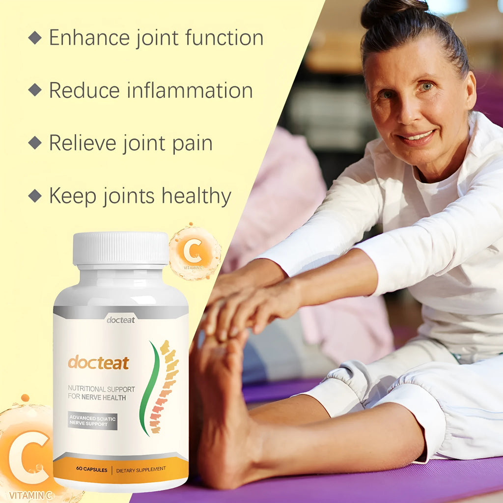 DOCTEAT Body Care Glue Wrap bottle containing 60 capsules for joint and muscle comfort