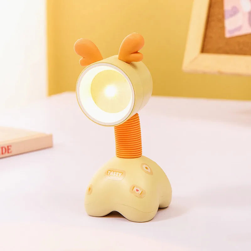 DIY magnetic cartoon night lamp with adjustable base and battery power