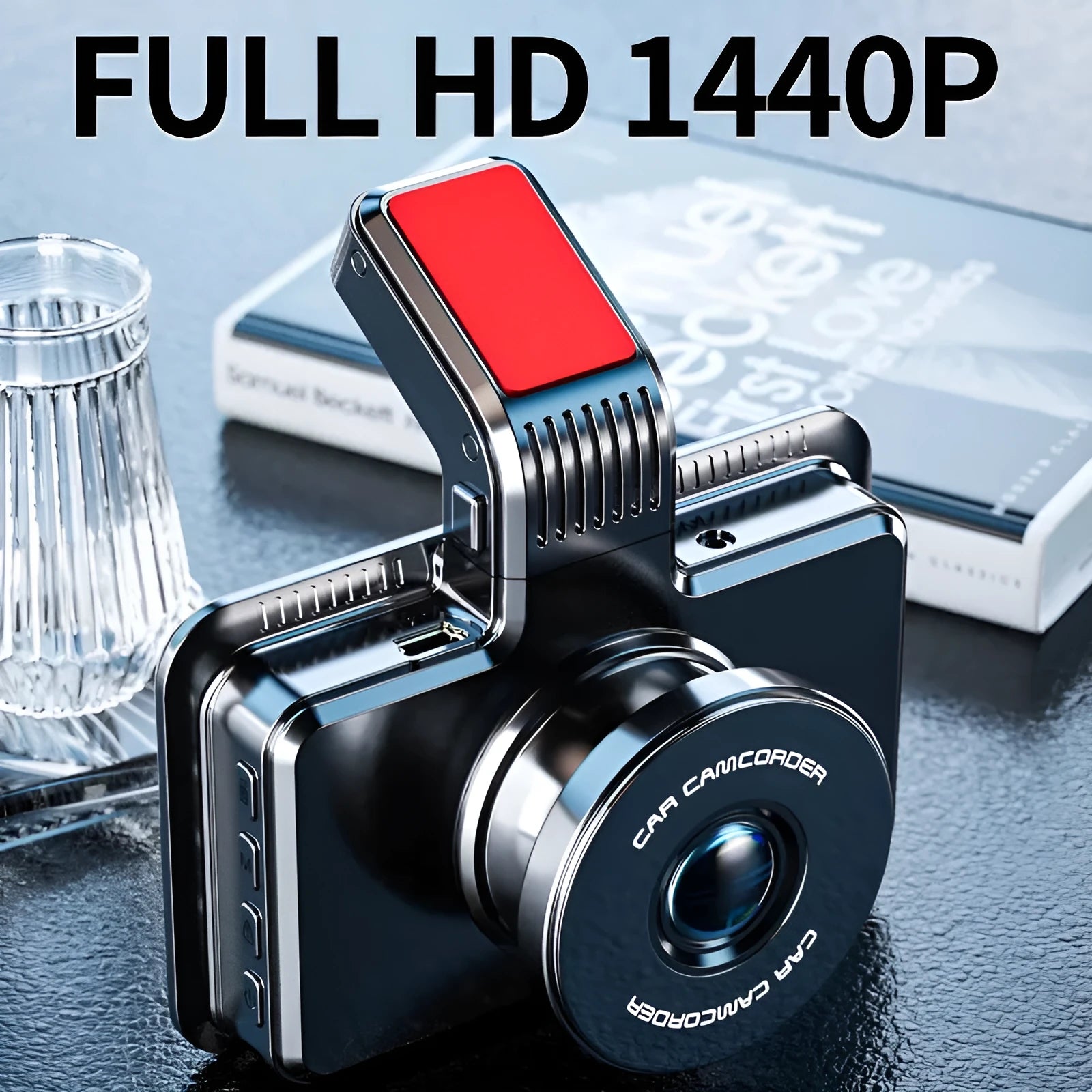3-inch HD car DVR dashboard camera with double lens system for front and rear recording