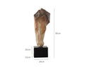 French retro style abstract horse head desktop sculpture with carving surface finish