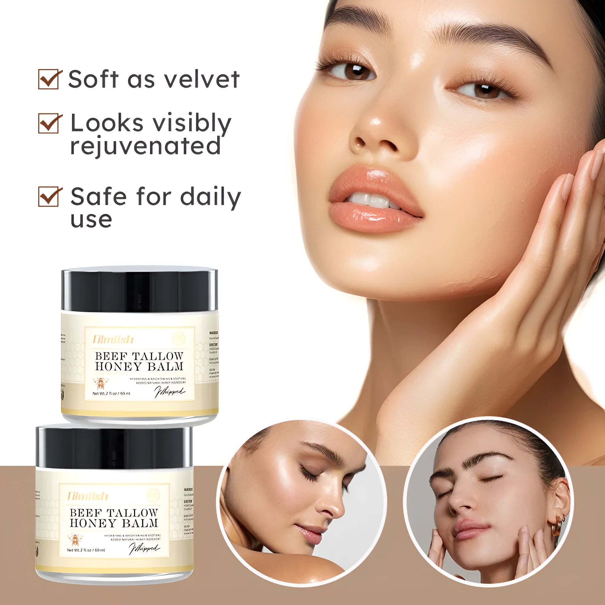 60ml honey moisturiser body cream in jar format for daily skin hydration