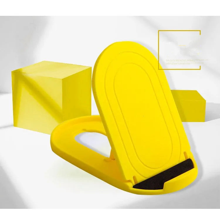 Plastic lazy bracket mobile phone stand showing 360-degree rotation adjustment in multiple colour options