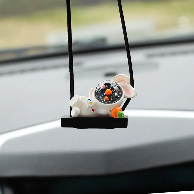 Resin cartoon astronaut car pendant with five different astronaut design variants