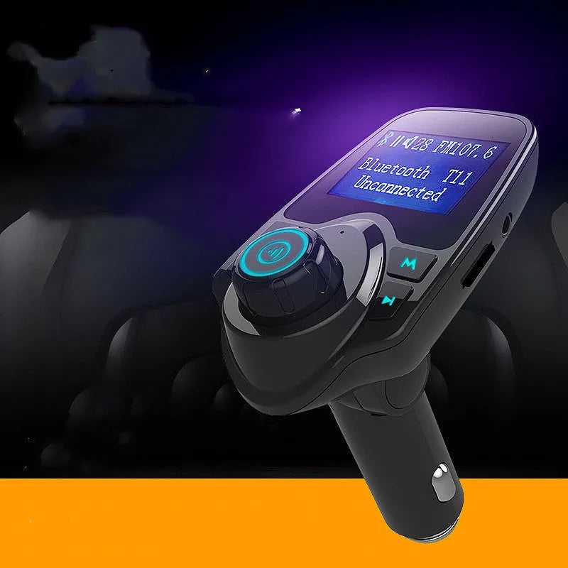 G7 black car Bluetooth FM transmitter hands-free kit with USB port and TF card slot