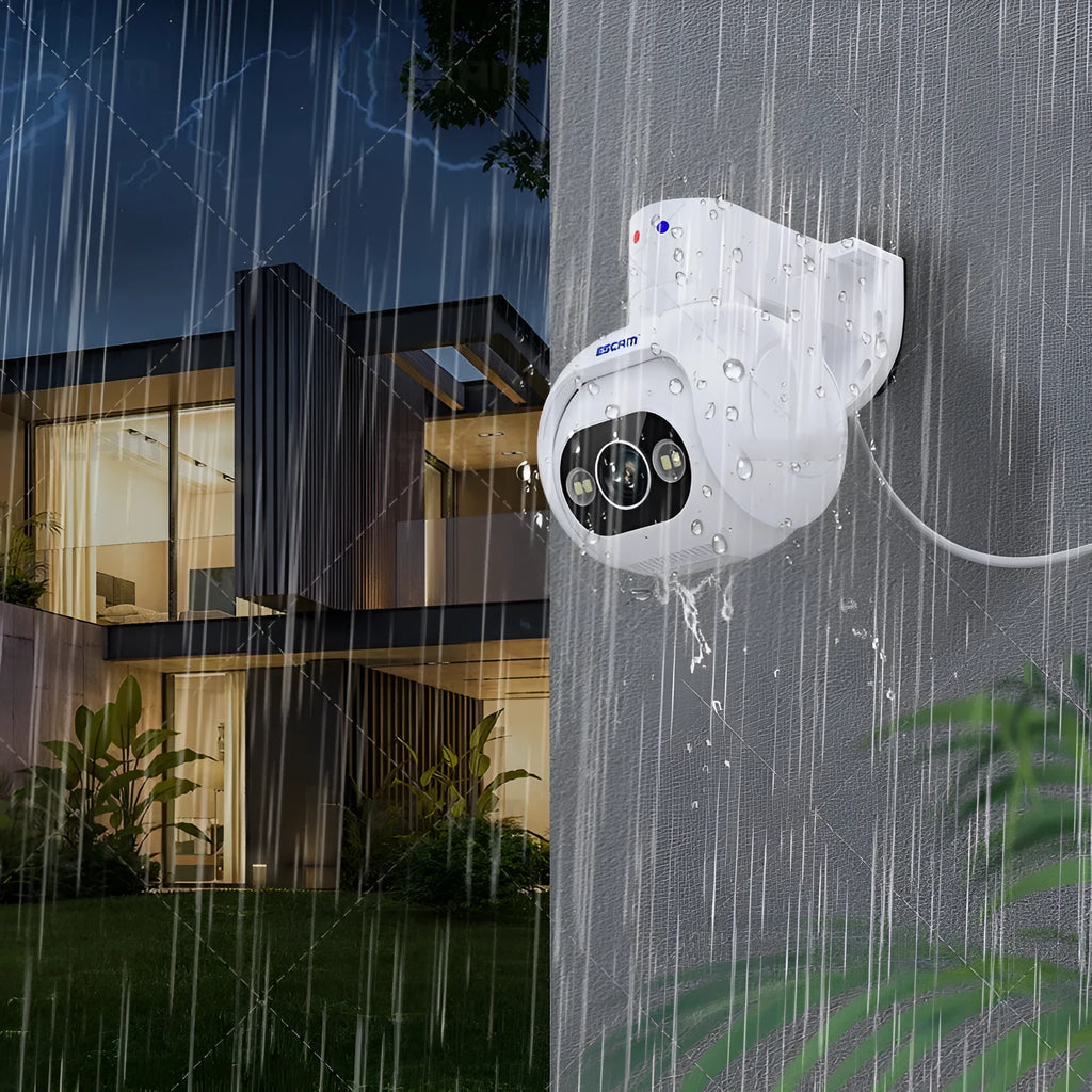 4MP smart security camera with colour night vision and wall mount bracket