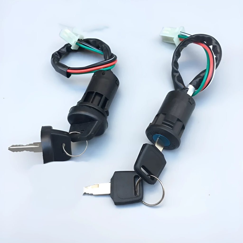 Waterproof electric door lock component for vehicle remote start and central locking systems