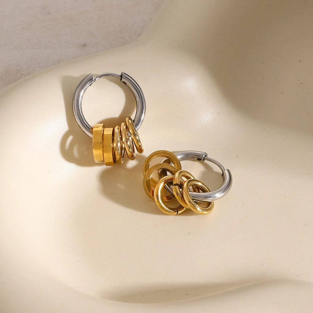 Stainless steel electroplated earrings with ins style design