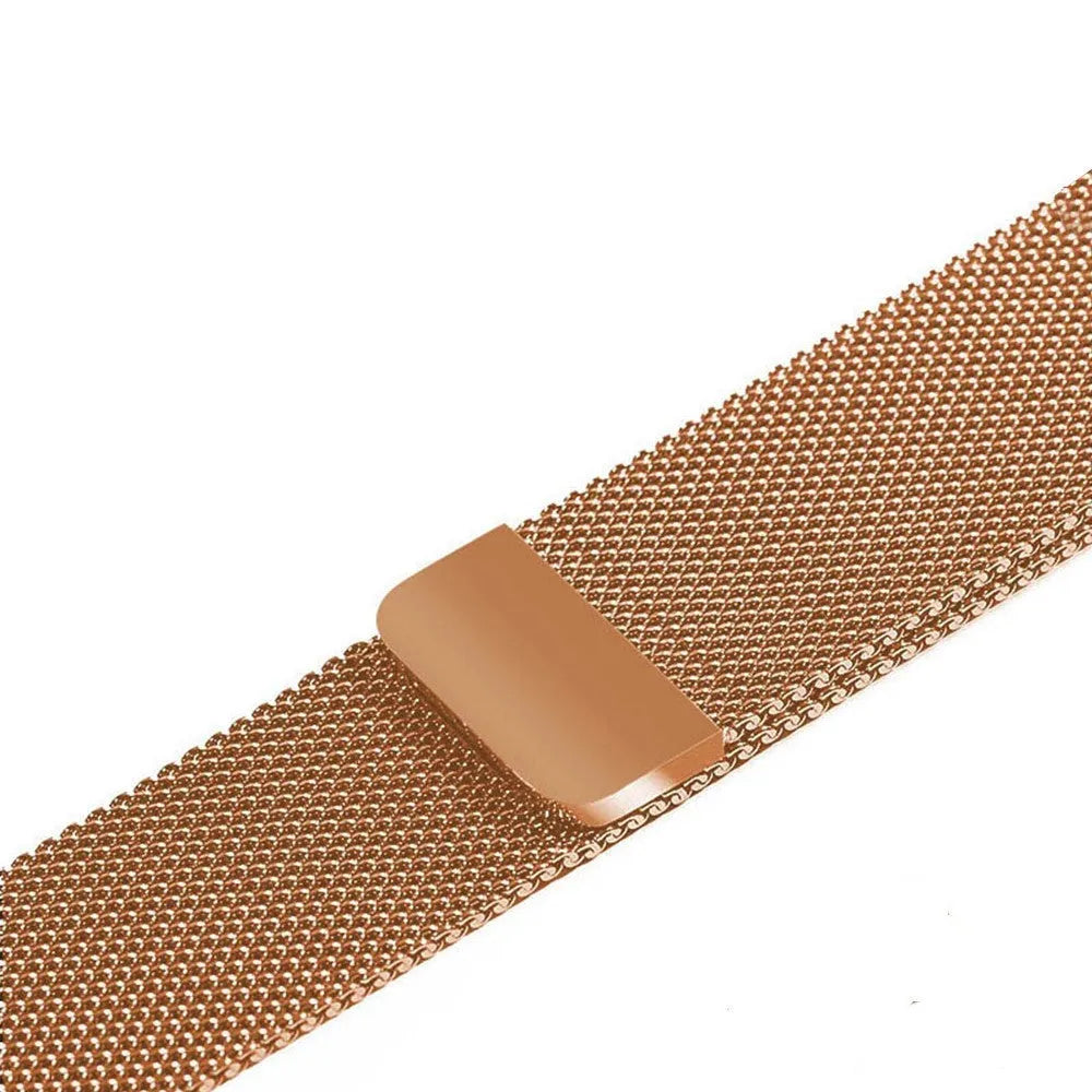 Stainless steel watch strap with quick-release spring bars and adjustable clasp in silver finish