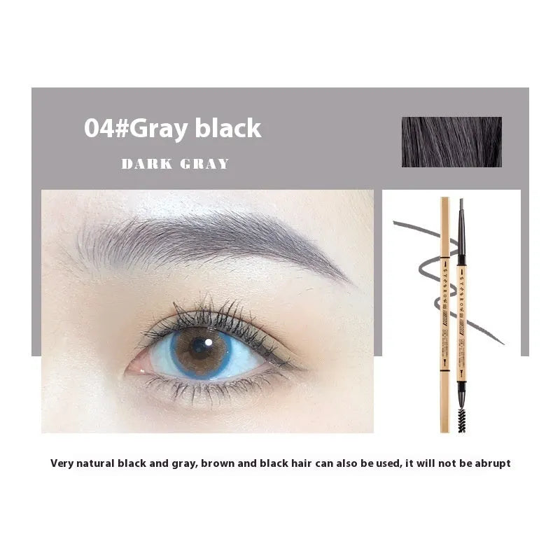 Ultra-fine eyebrow pencil with built-in brush in five colour shades