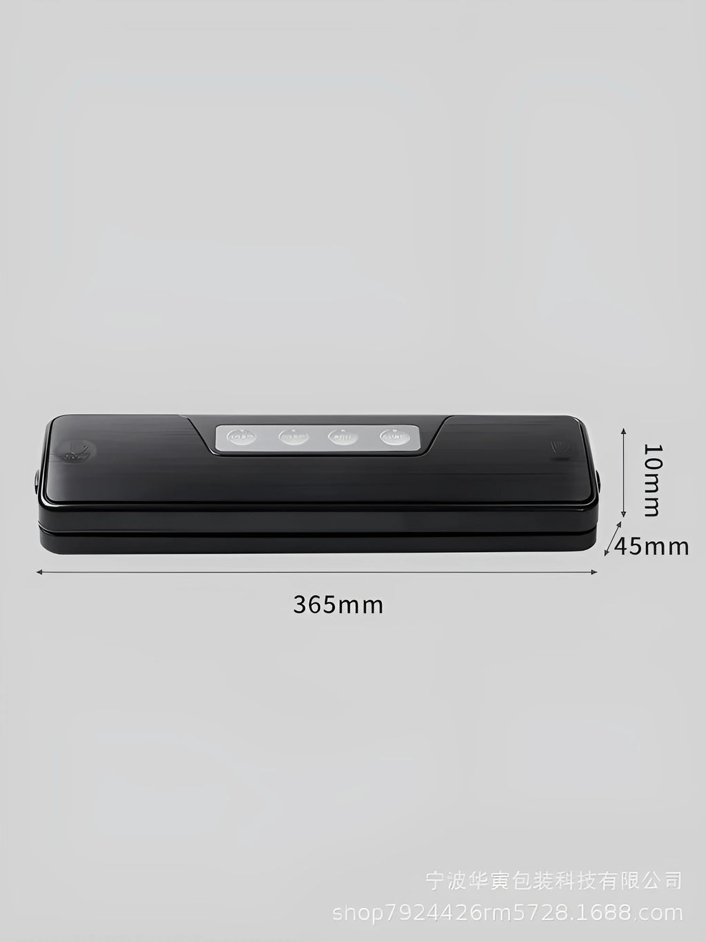Compact black automatic vacuum sealer machine for household food preservation and document protection