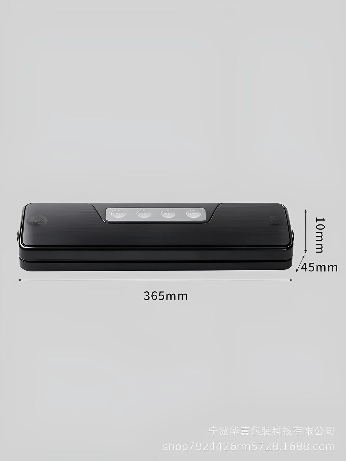 Compact black automatic vacuum sealer machine for household food preservation and document protection