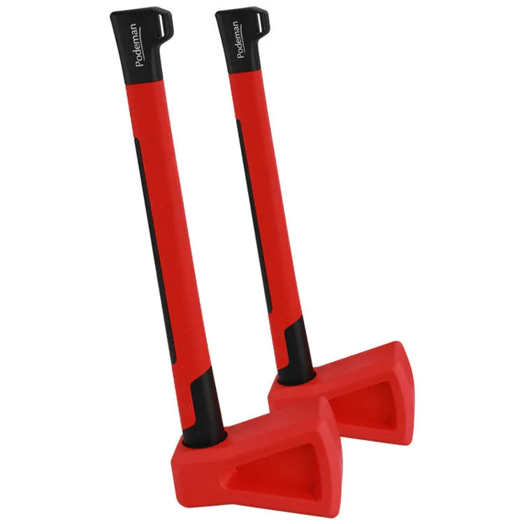 Red plastic fitness axe muscle trainer for home workout equipment
