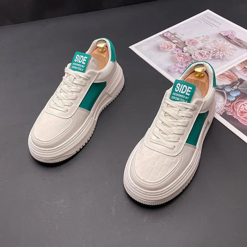 Unisex cloth sports casual shoes with rubber foam sole in white-green and white-black colour options