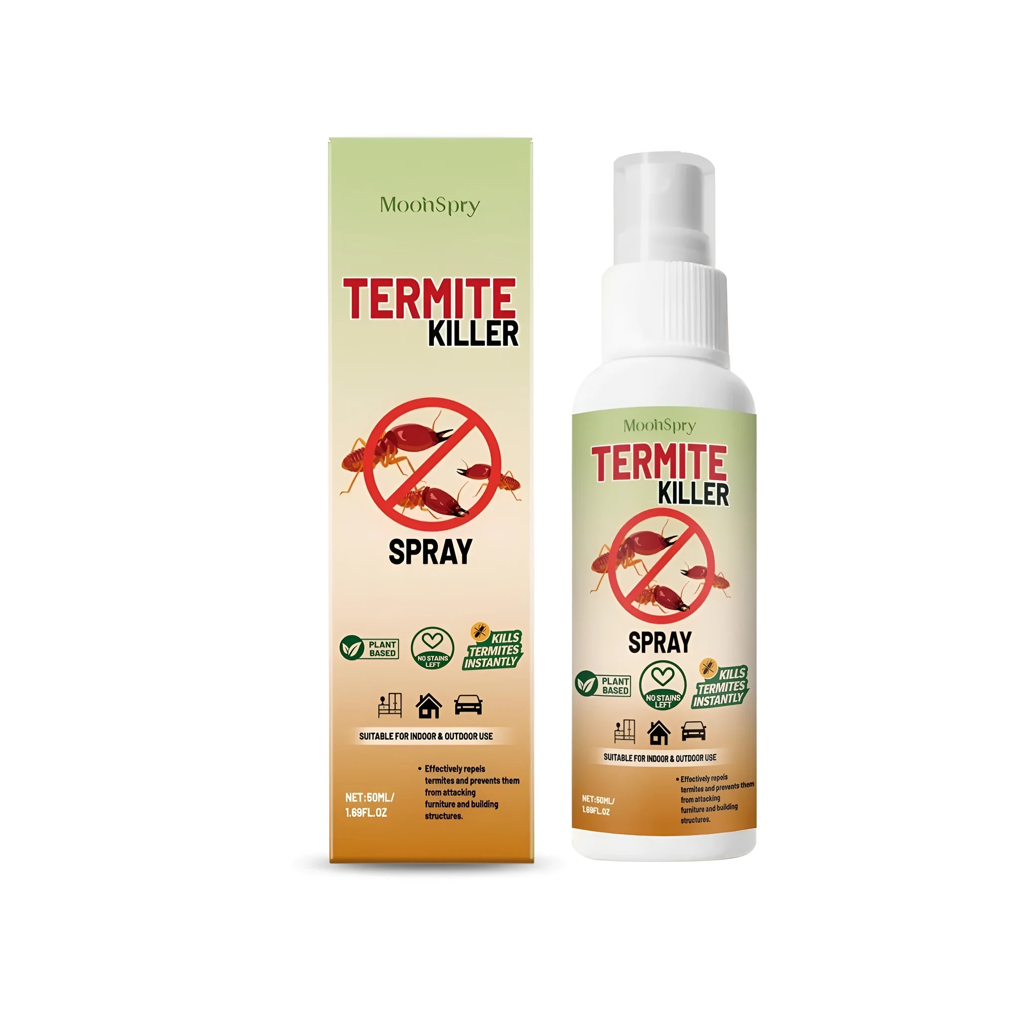 50 ml ant repellent spray bottle with natural menthol for indoor and outdoor insect control