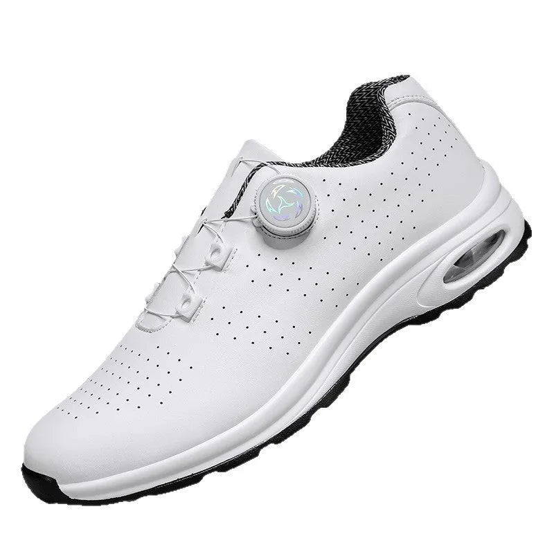 Women's black and white mesh casual tennis shoes with cross shoulder straps and composite soles