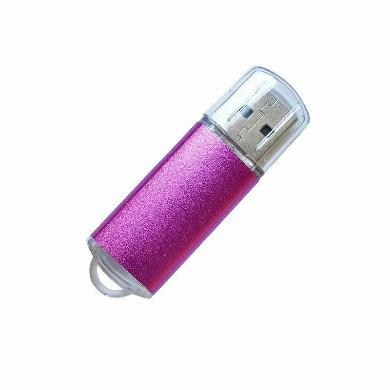 USB software encryption dongle with metal shell in multiple colour options on a white background.