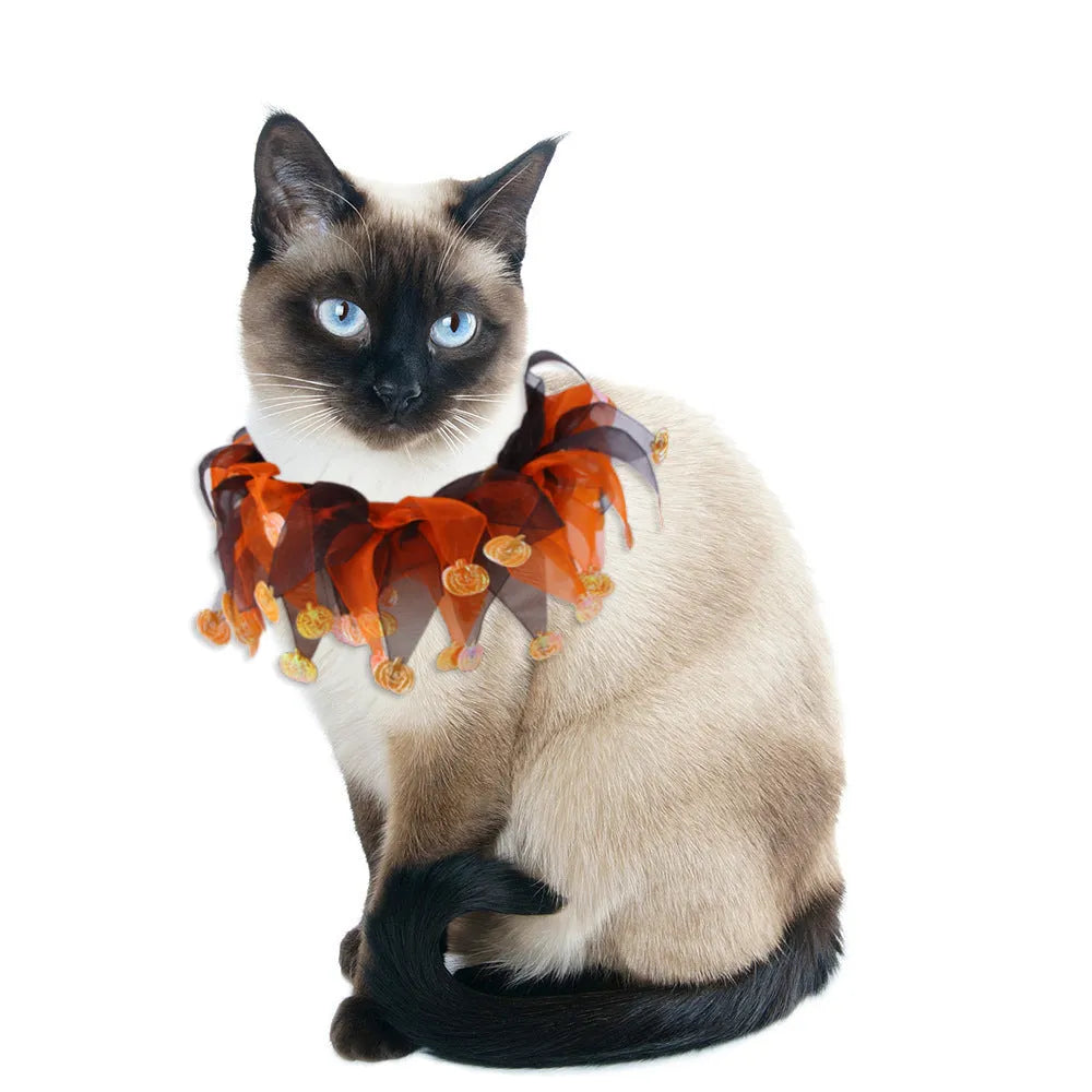 Tie dye pet dog collar with Christmas and Halloween colours adjustable free size