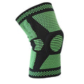 Sports fitness silicone spring knee pads in blue, green, orange, white colours