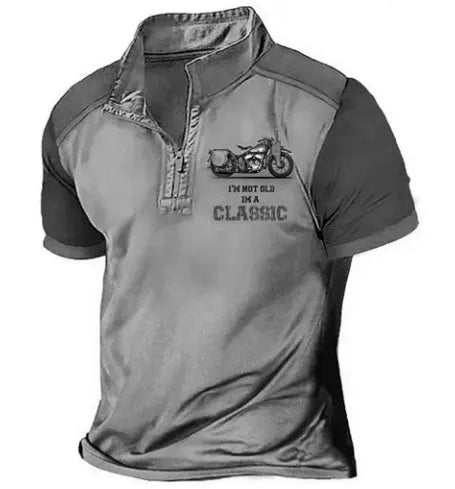 Loose fit golf polo shirt in bird eye cloth polyester fabric with digital printing