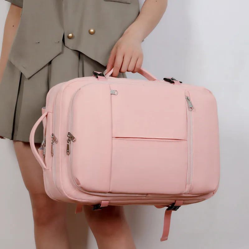 Large capacity business backpack in waterproof Oxford cloth with multiple pockets and 15.6 inch laptop compartment