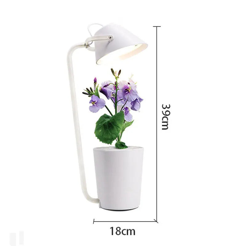 White plastic hydroponic container for desktop plant growth with international size compliance labels