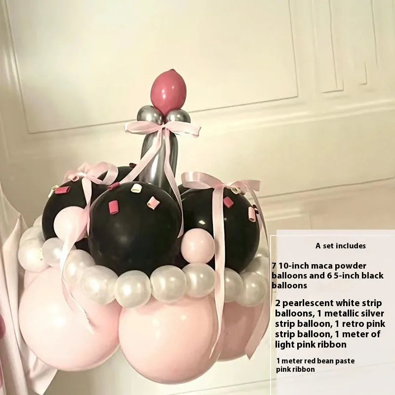 Balloon bouquet DIY kit for cake decoration with round balloons and ten style options