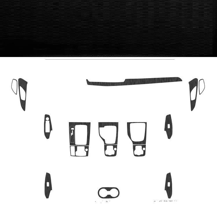 Unksera car interior decorative film sticker kit for centre console, instrument panel, and door handle modification