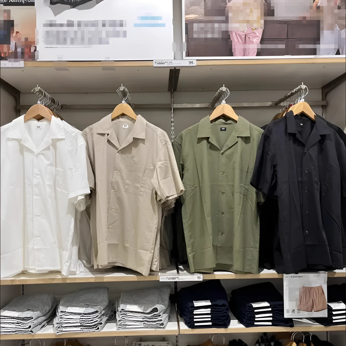 Men's modal cotton blended open collar casual shirt in cardigan style with Japanese Korean design