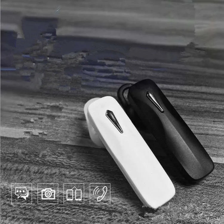 M163 black and white Bluetooth car headset for hands-free calling and music control