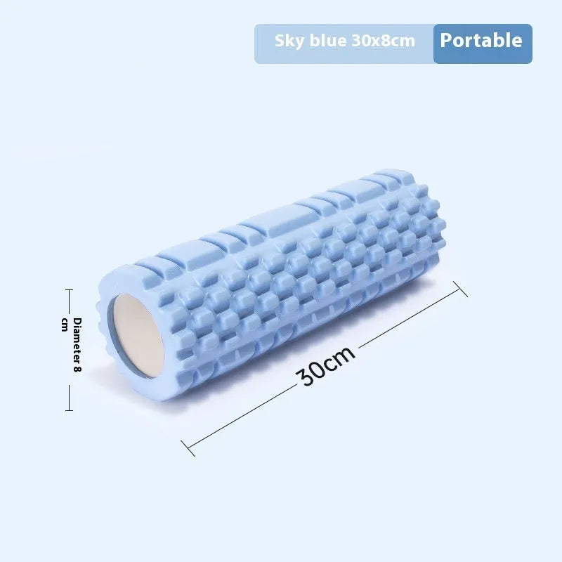 EVA foam roller for fitness in multiple sizes and colours including black, grey, pink