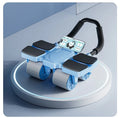 Black abdominal exercise wheel with automatic rebound and four wheels