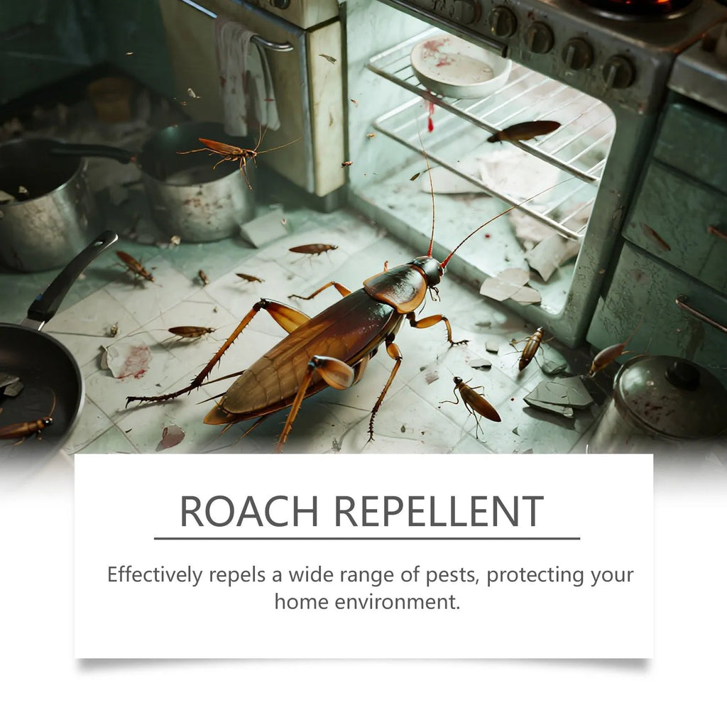 Cockroach killer bait sticker kit with eight bait stickers and eight glue traps for indoor kitchen use